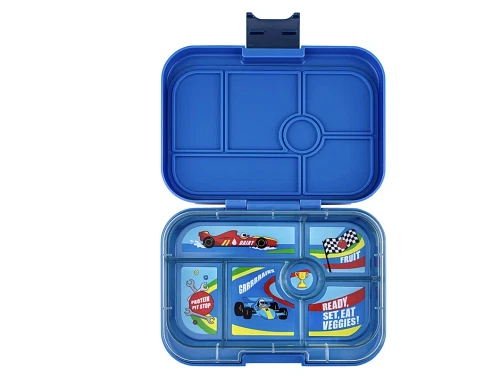 Yumbox surf blue/race cars tray 6-sections madkasse Original